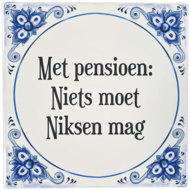 Niets moet - niksen mag